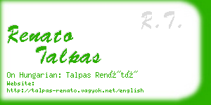 renato talpas business card